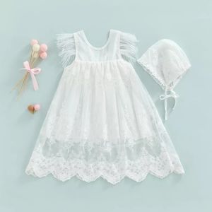 Baby Girl White Long Christening Dress / Baptism Set